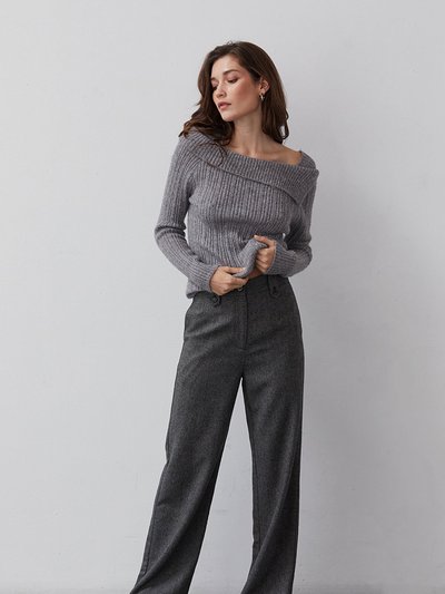 Crescent Shanie Brushed Ribbed-Knit Sweater product