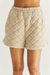 Sharon Quilted Shorts - Beige
