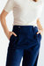 Taylor Corduroy Cotton Pants In Navy