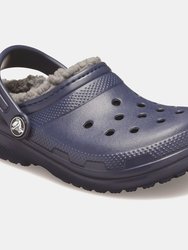 Childrens/Kids Classic Lined Clogs - Navy/Charcoal - Navy/Charcoal