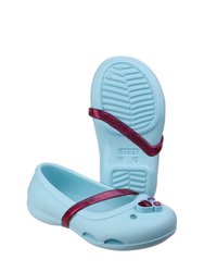 Crocs Childrens Girls Lina Flat Shoes (Blue)