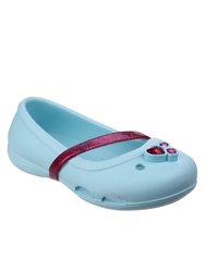 Crocs Childrens Girls Lina Flat Shoes (Blue) - Blue