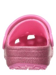 Crocs Childrens/Kids Classic Glitter Slip On Clog (Light Pink)