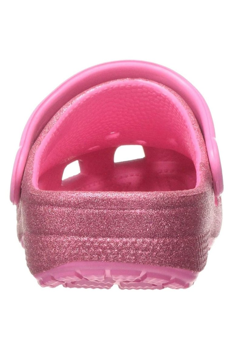 Crocs Childrens/Kids Classic Glitter Slip On Clog (Light Pink)