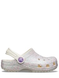 Crocs Childrens/Kids Classic Glitter Slip On Clog (Oyster/Glitter)