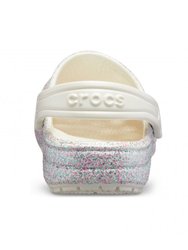 Crocs Childrens/Kids Classic Glitter Slip On Clog (Oyster/Glitter)