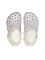 Crocs Childrens/Kids Classic Glitter Slip On Clog (Oyster/Glitter)