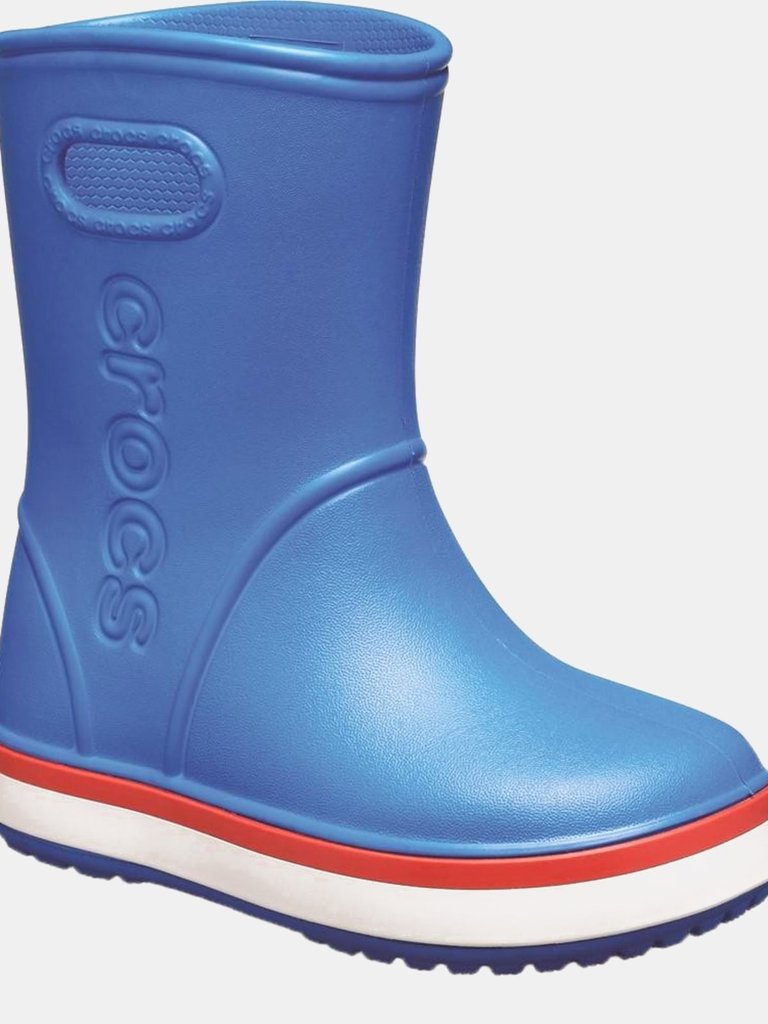 Crocs Childrens/Kids Crocband Wellington Boots (Blue/Orange) (11 Little Kid) - Blue/Orange