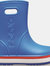 Crocs Childrens/Kids Crocband Wellington Boots (Blue/Orange) (11 Little Kid)