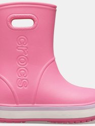 Crocs Childrens/Kids Crocband Wellington Boots (Pink/White) (4 Big Kid)