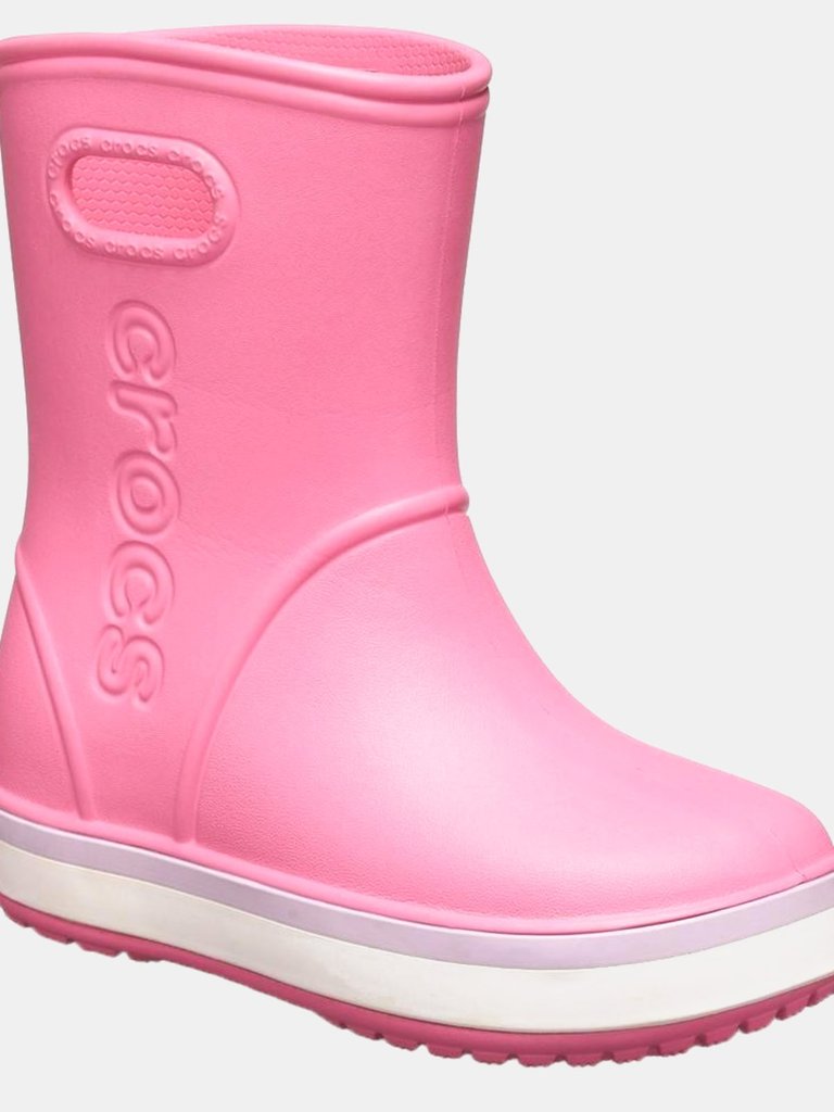 Crocs Childrens/Kids Crocband Wellington Boots (Pink/White) (4 Big Kid) - Pink/White