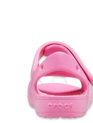 Crocs Girls Classic Heart Charm Sandals (Pink)