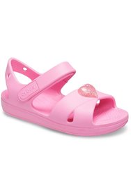 Crocs Girls Cross Strap Sandal (Pink) - Pink