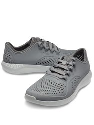 Crocs Mens LiteRide Pacer Sneaker (Gray/White)