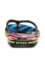 Crocs Unisex Crocband Printed Flip Flop (Black/Multi)