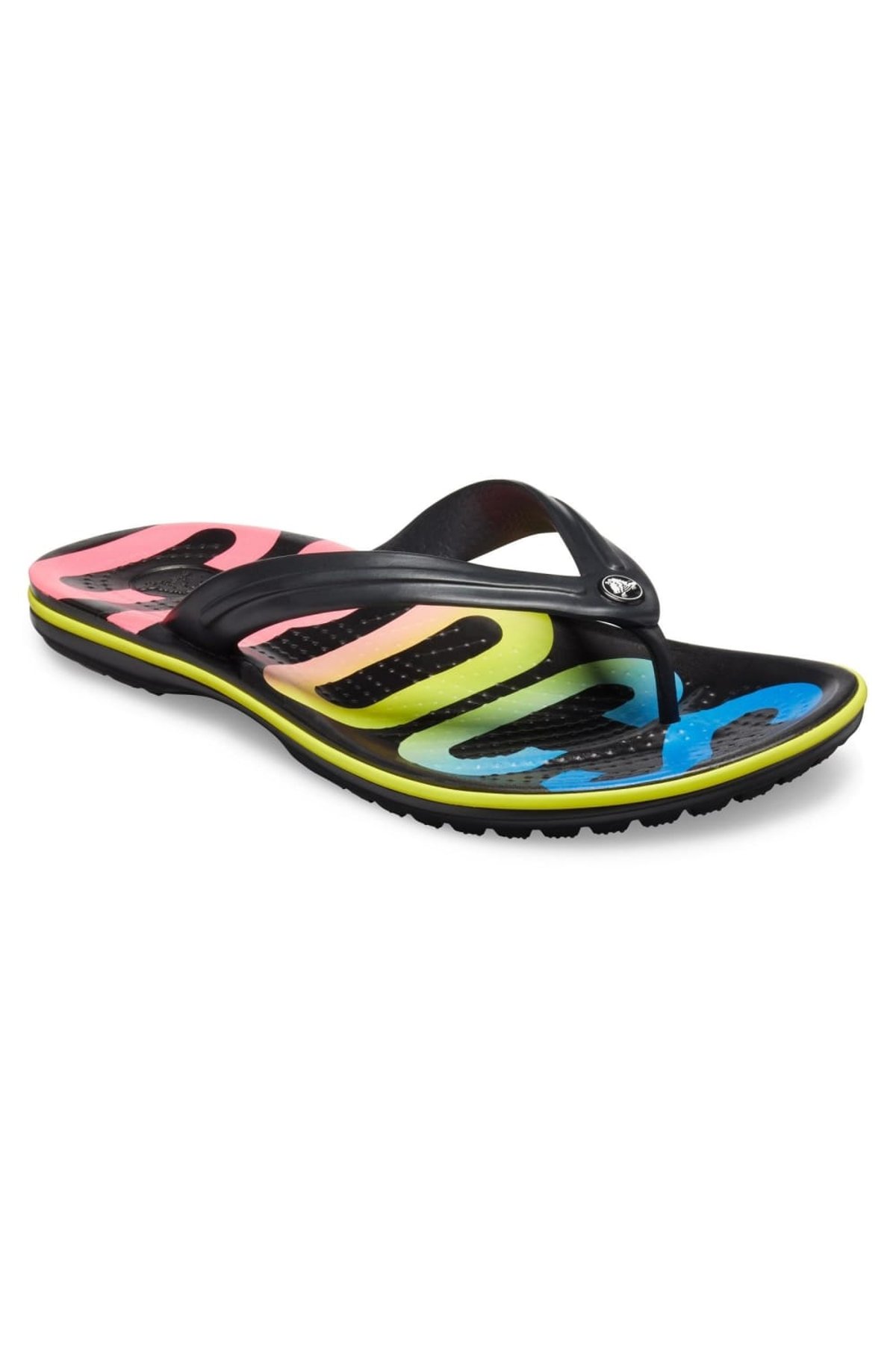 Crocs Black Multi Unisex Crocband Printed Flip Flop Black Multi