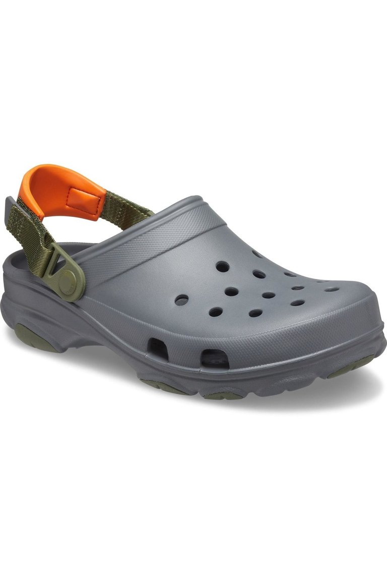 Crocs grey and store orange