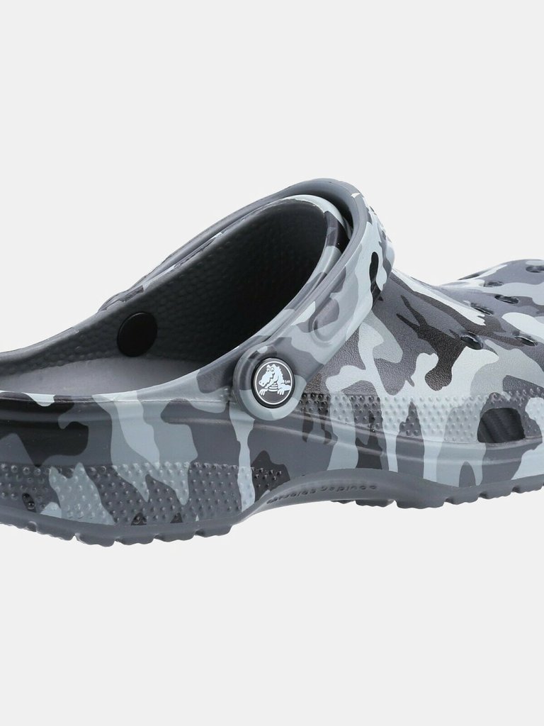 Unisex Adult Seasonal Camo Clogs - Gray/Black