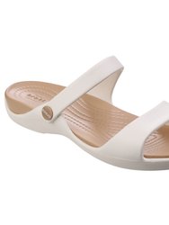 Womens Cleo V Sandals - Oyster/Gold - Oyster/Gold