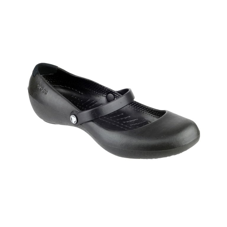 Womens/Ladies Alice Work Clogs - Black - Black