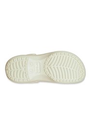 Womens/Ladies Classic Platform Clogs - Bone