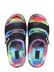 Womens/Ladies Cozzzy Tie Dye Sandals - Black/Multicolored