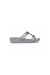 Womens/Ladies Monterey Metallic Sandals - Light Grey