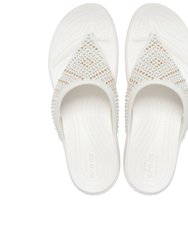 Womens/Ladies Monterey Shimmer Sandals - White