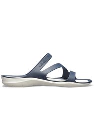 Womens/Ladies Swiftwater Slip On Sandals - Navy/White