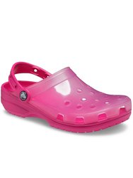 Womens/Ladies Transparent Clogs (Candy Pink) - Candy Pink