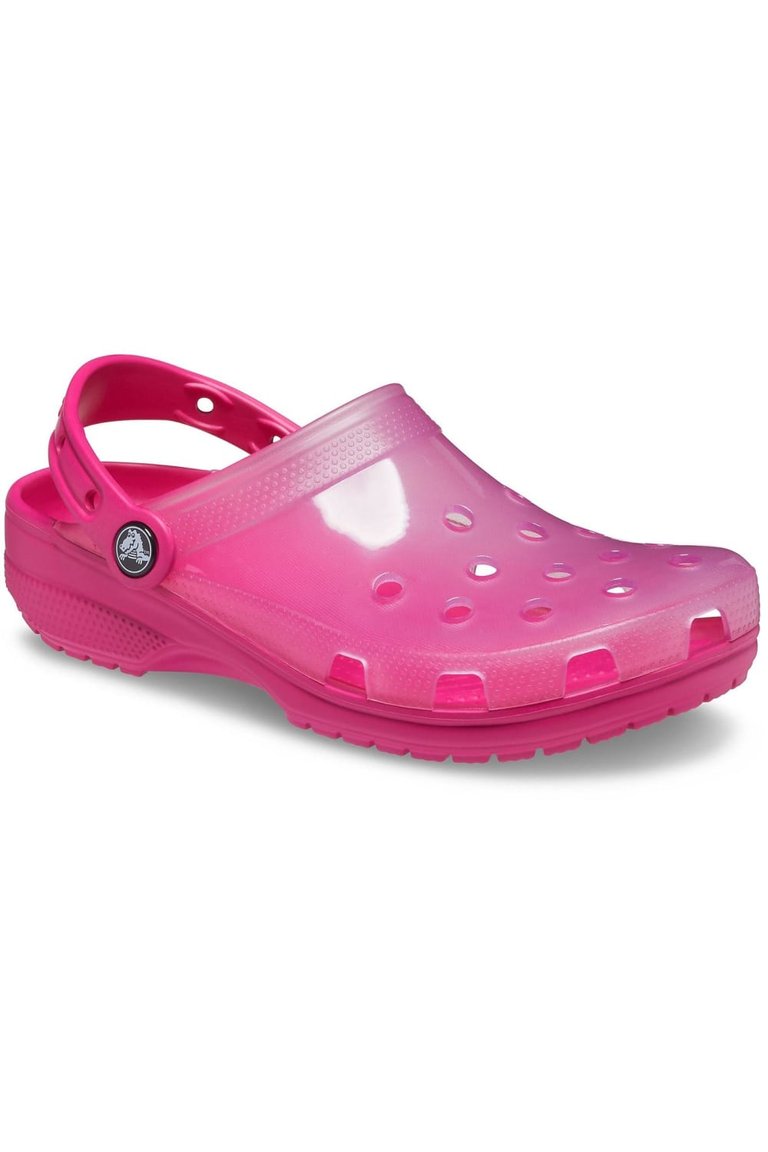 Womens/Ladies Transparent Clogs (Candy Pink) - Candy Pink