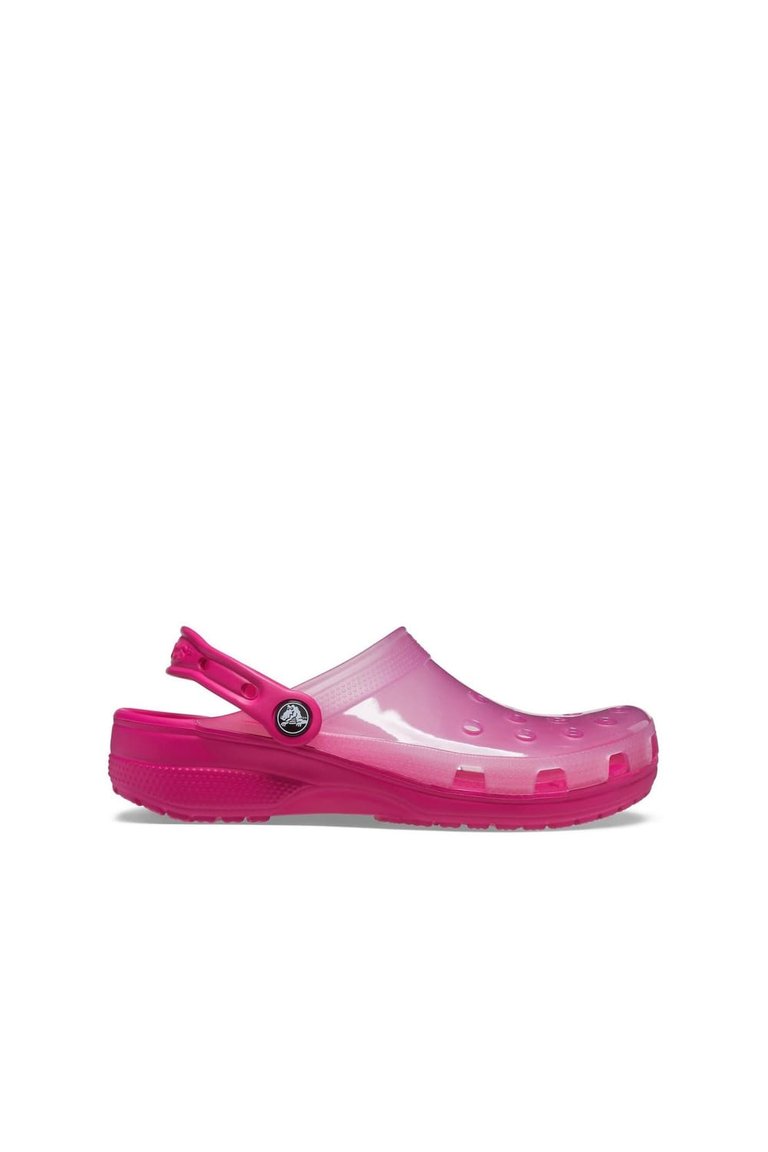 Womens/Ladies Transparent Clogs (Candy Pink)