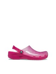 Womens/Ladies Transparent Clogs (Candy Pink)