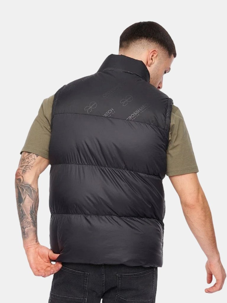 Crosshatch Mens Demerley Contrast Panel Vest (Black)