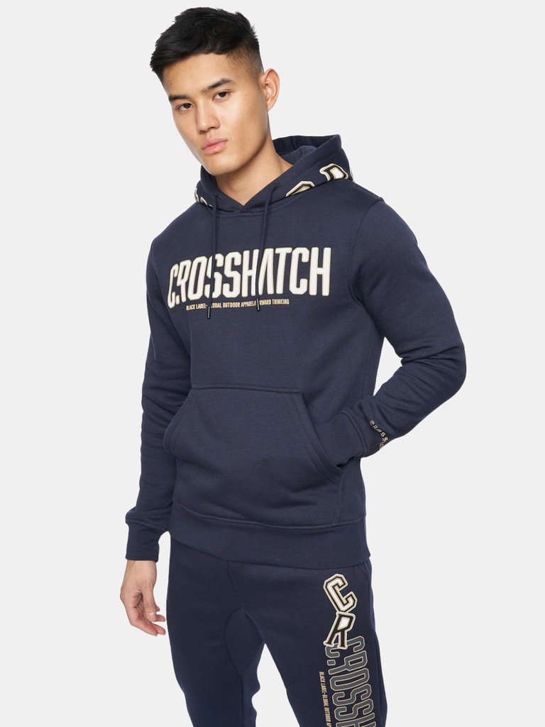 Crosshatch Mens Doddington Hoodie (Navy) - Navy