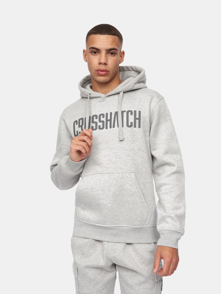 Crosshatch Mens Holdouts Hoodie (Grey Marl) - Grey Marl