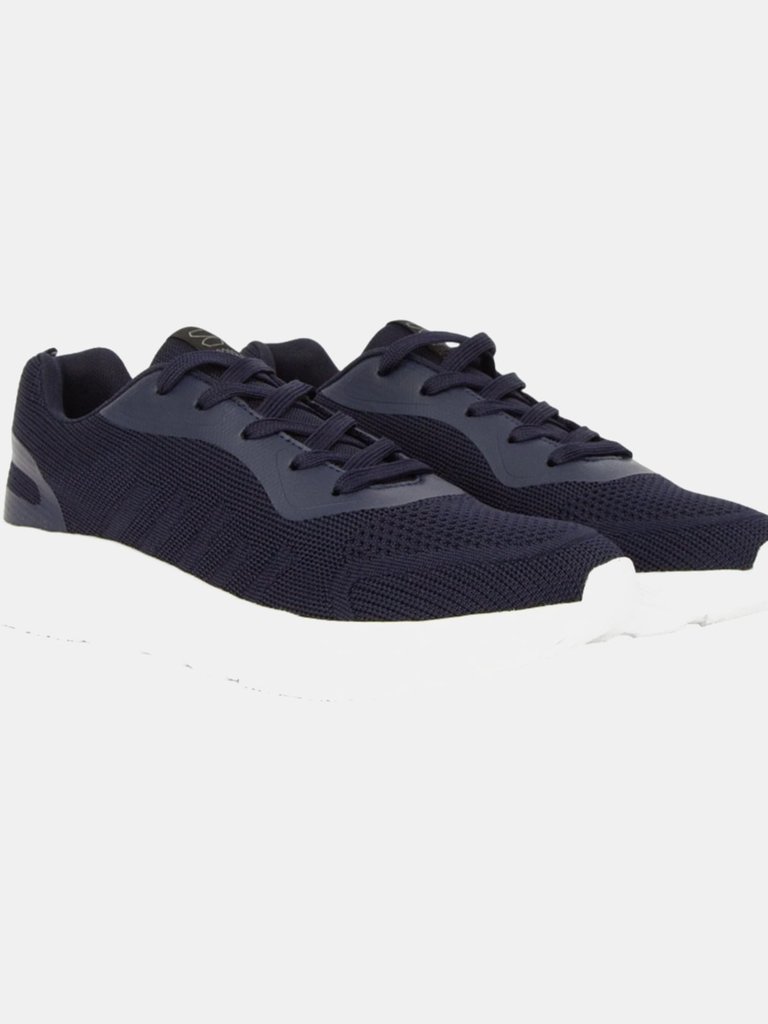 Crosshatch Mens Lennart Sneakers (Navy/White) (10) - Navy/White