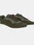 Crosshatch Mens Lennart Sneakers (Olive/White) (10) - Olive/White