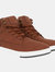 Crosshatch Mens Staiger Leather Sneakers (Tan) (9) - Tan