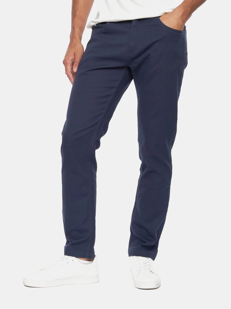 Crosshatch Mens Sullivan Chinos (Navy) - Navy