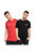 Mens Baxley T-Shirt - Pack Of 2 - Red/Black