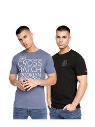 Mens Bestforth T-Shirt - Pack Of 2 - Black/Blue