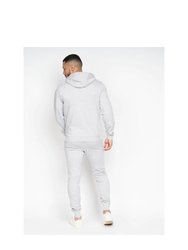 Mens Braxson Full Zip Hoodie - Grey Marl