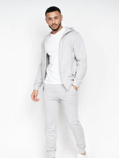 Crosshatch Mens Braxson Full Zip Hoodie - Grey Marl product