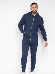 Mens Braxson Full Zip Hoodie - Navy - Navy