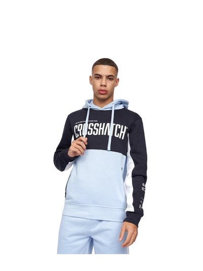 Crosshatch Mens Compounds Hoodie - Navy/Light Blue product