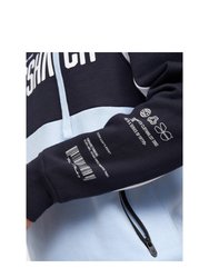 Mens Compounds Hoodie - Navy/Light Blue
