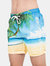 Mens Dream Beach Swim Shorts - Blue/Sand - Blue/Sand