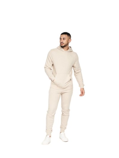 Crosshatch Mens Emmon Hoodie And Joggers Set - Stone product