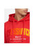 Mens Flocked Hoodie - Red